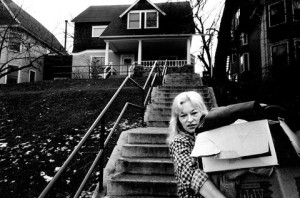 Donna Ferrato - Mary left her abuser to live in a shelter with her daughters. She returned to school and began to work with the children of addicts. Minnesota, 1988.